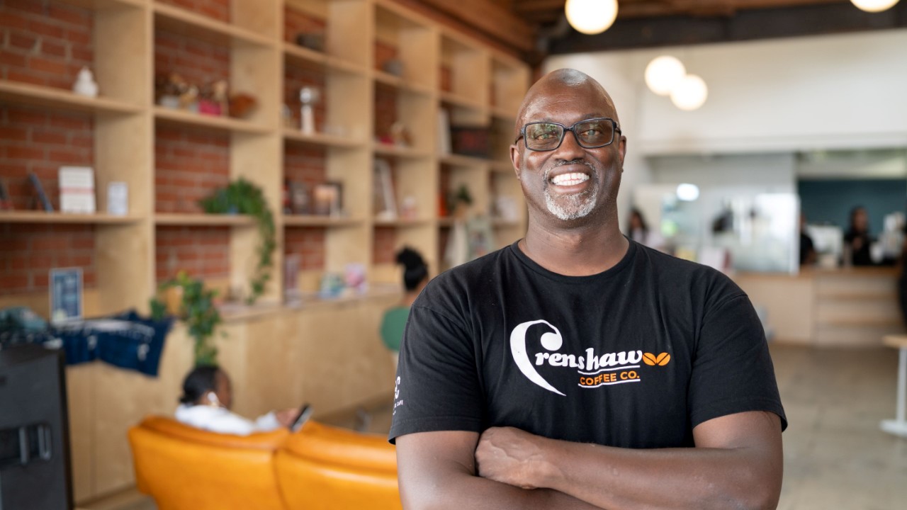 Man in a coffee shop