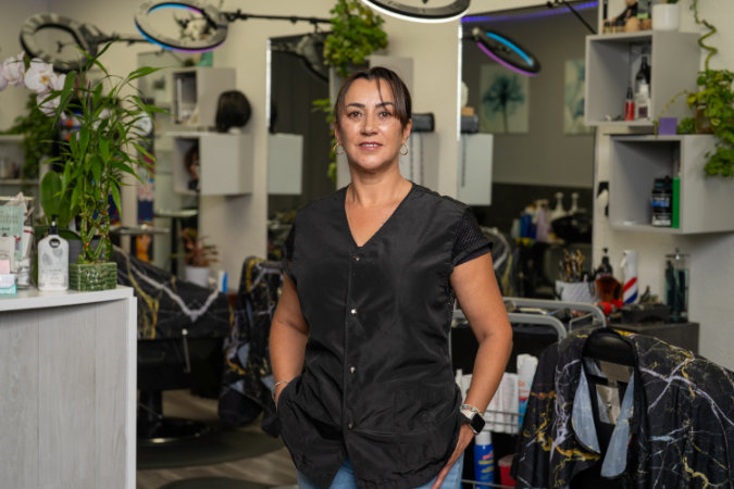 Veterinarian with dog