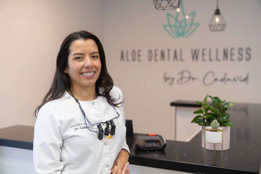Woman in a dental practice